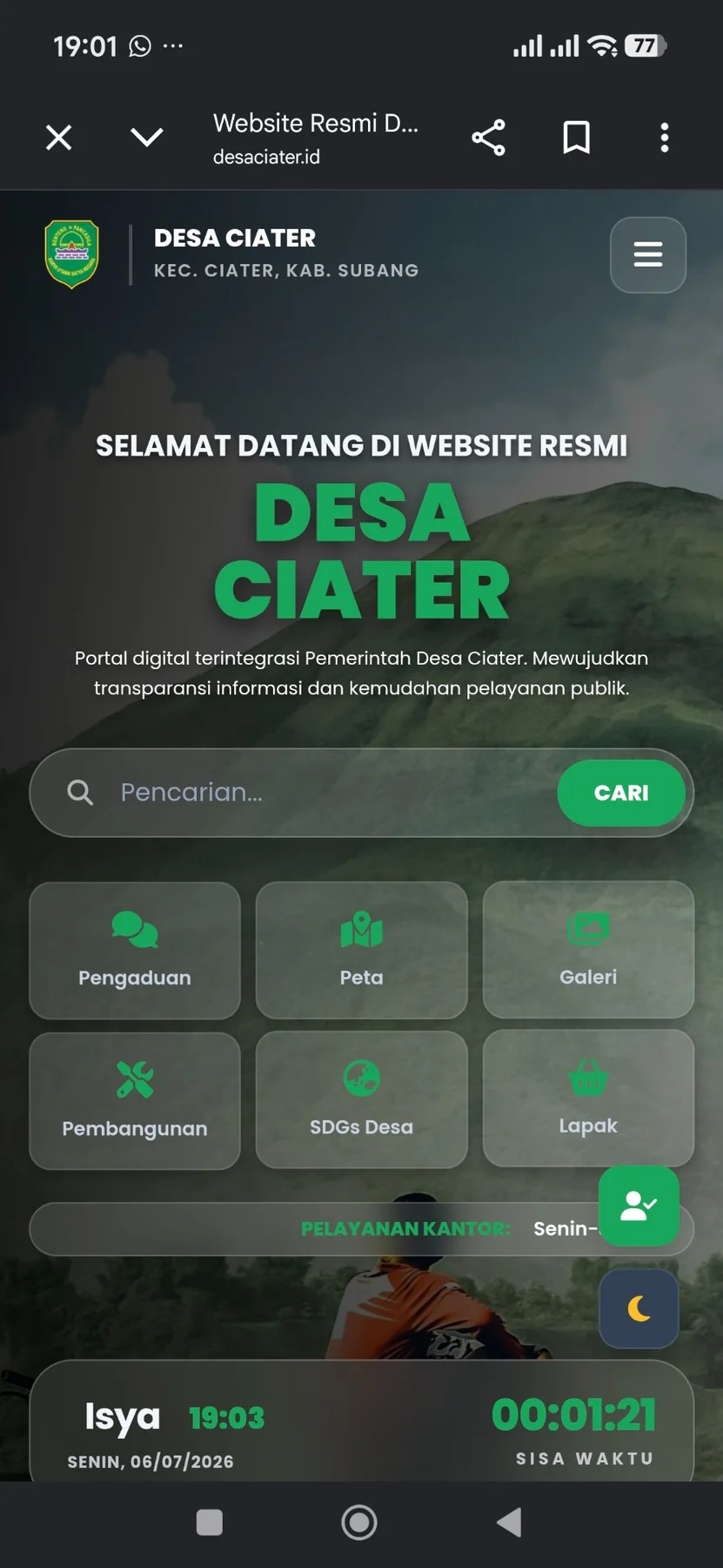 Website Desa Ciater